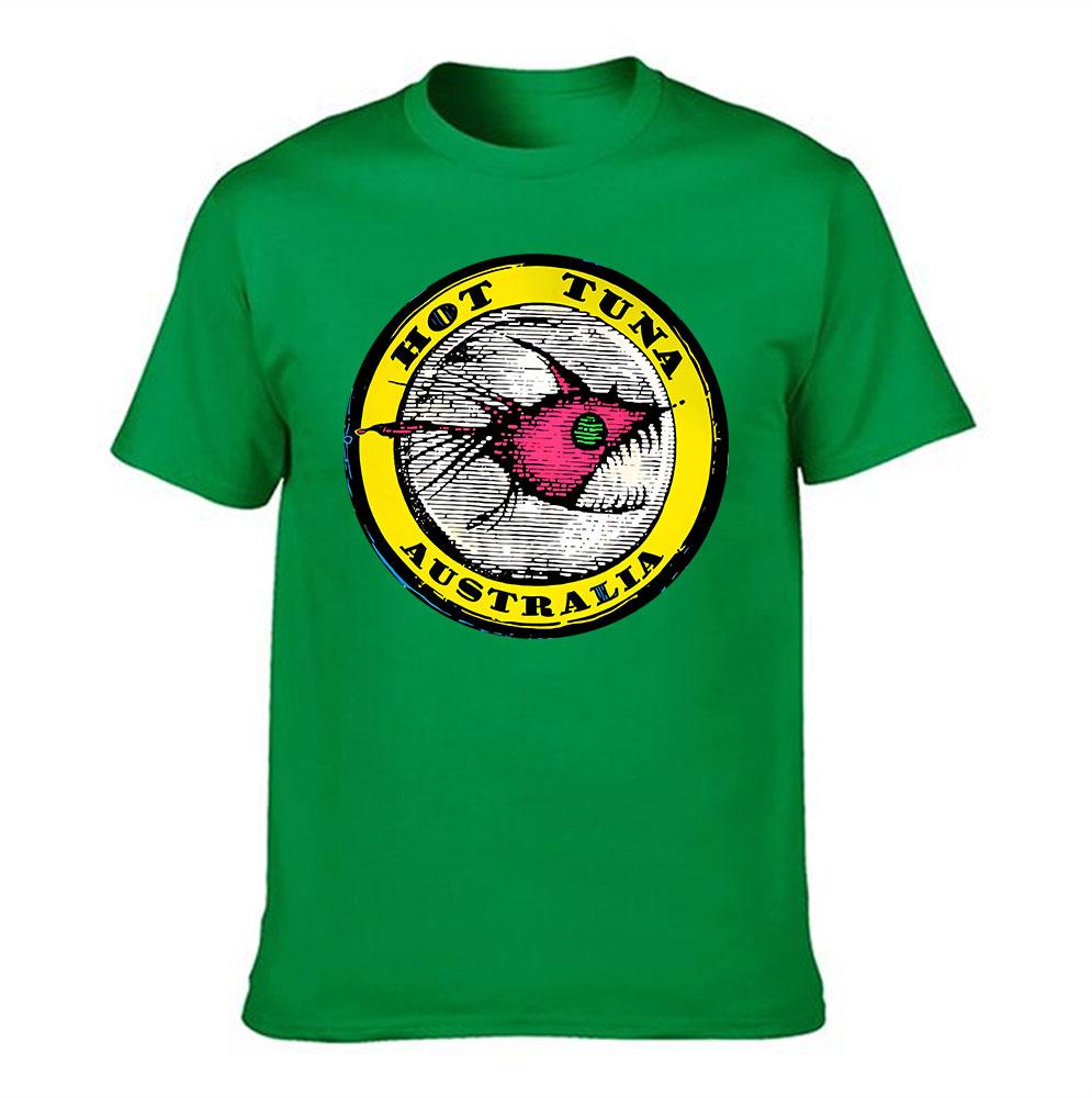 Unisexs Hot Tuna Australia Graphic Cotton Tshirt Vintage Style Fish Print Casual Short Sleeve Tee For Guys