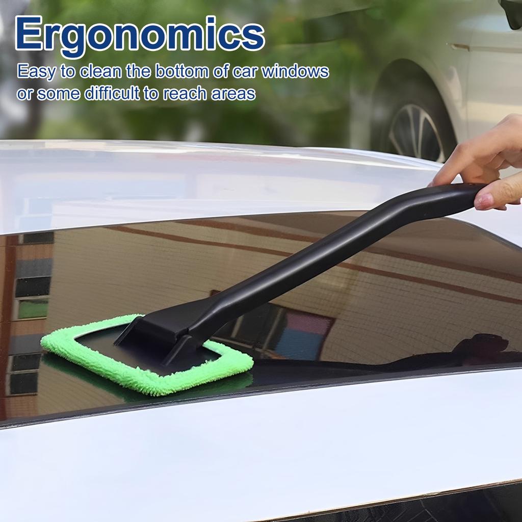 Car Windshield Cleaning Tool Strong Absorbent Window Cleaner with 180° Rotating Cleaning Head Car Cleaning Windscreen Cleaner