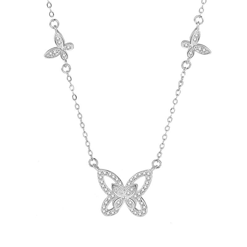 Ожерелье Phantom Butterfly, женская легкая роскошная модная универсальная цепочка на ключицу, бриллиантовый бластер, ювелирный подарок