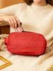 Burberry Красная нейлоновая косметичка большого объема, дорожная сумка для косметики и туалетных принадлежностей с ручкой для женщин, для ежедневного использования и отпуска
