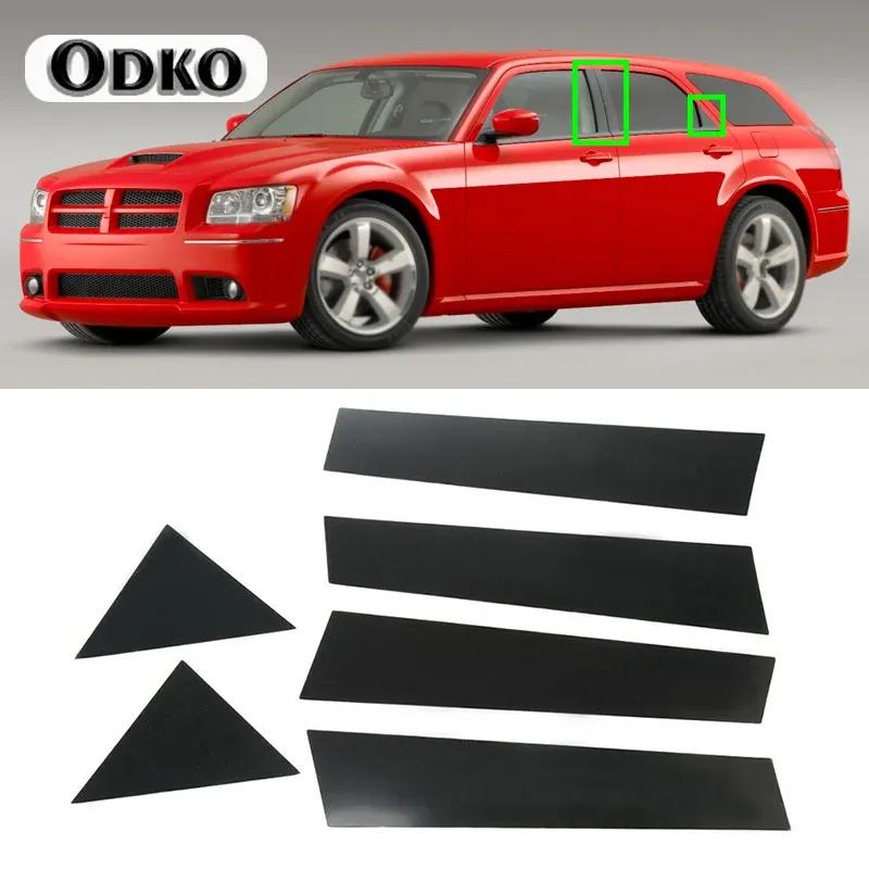 6Pcs Car Window Pillar Posts Trims Cover Sticker Exterior Parts for Chrysler 300/300C/Dodge Magnum 2005 2006 2007 2008 2009 2010