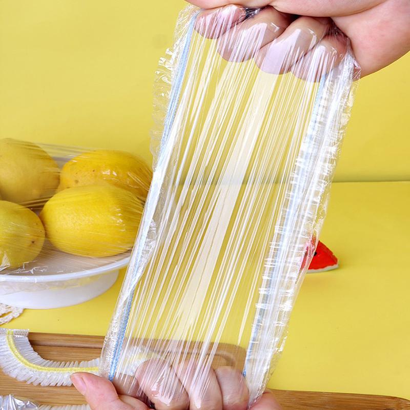 100 шт. Одноразовые крышки для хранения продуктов, многоразовые эластичные крышки для свежих продуктов, стрейч-пленка, крышка для миски/тарелки/продуктов, пакеты для сохранения свежести, шапочка для душа