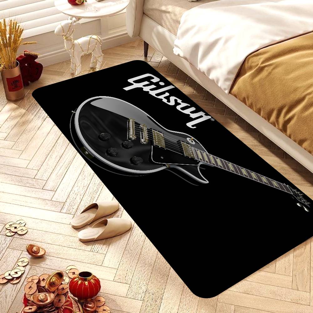 Коврик для пола с логотипом гитары Gibson, стиль INS, мягкий ковер для пола в спальне, коврик для прачечной, противоскользящие коврики для прикроватной зоны