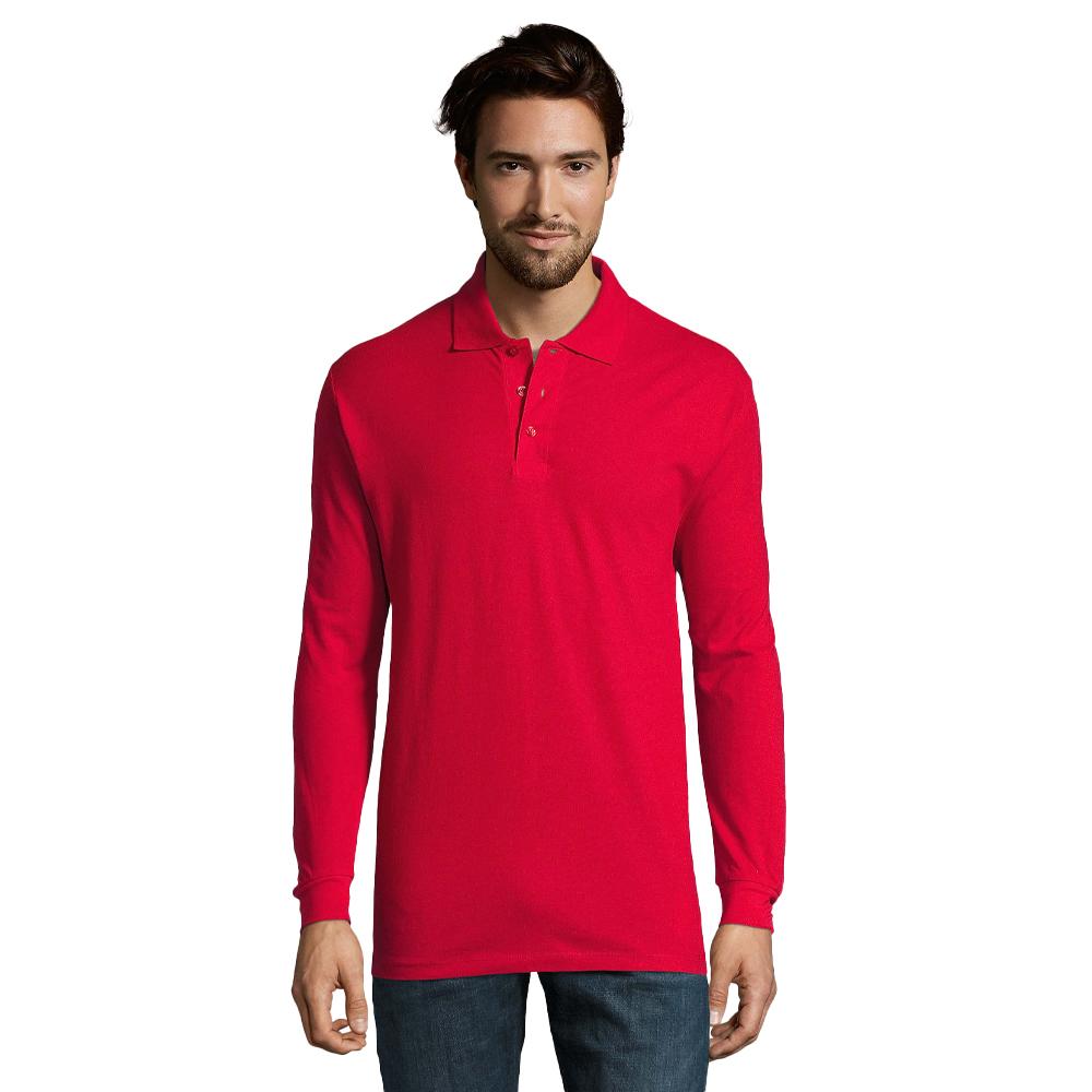 Mens Star Long-Sleeved Polo Shirt