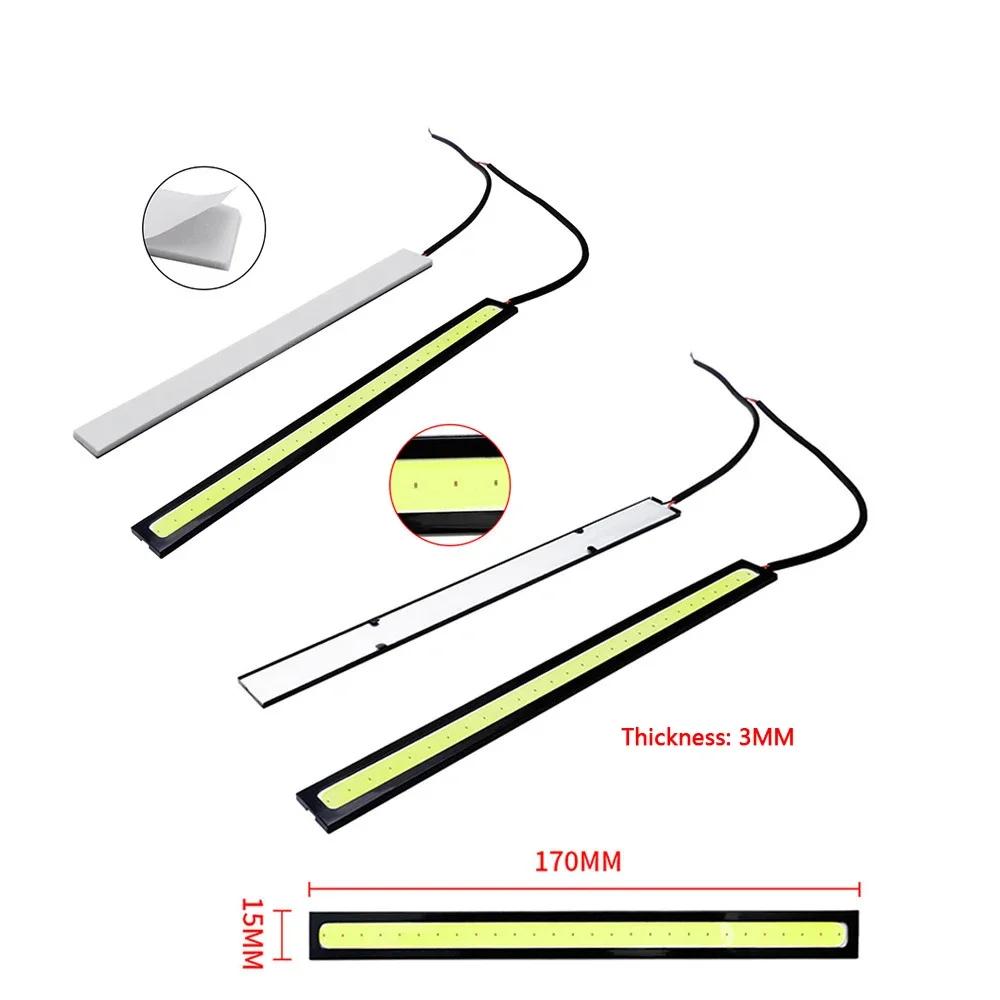 2/4 шт ультратонкие яркие светодиодные автомобильные дневные ходовые огни COB SuperBright с низким потреблением энергии автомобильные противотуманные фары DRL 12 В DRL лампы