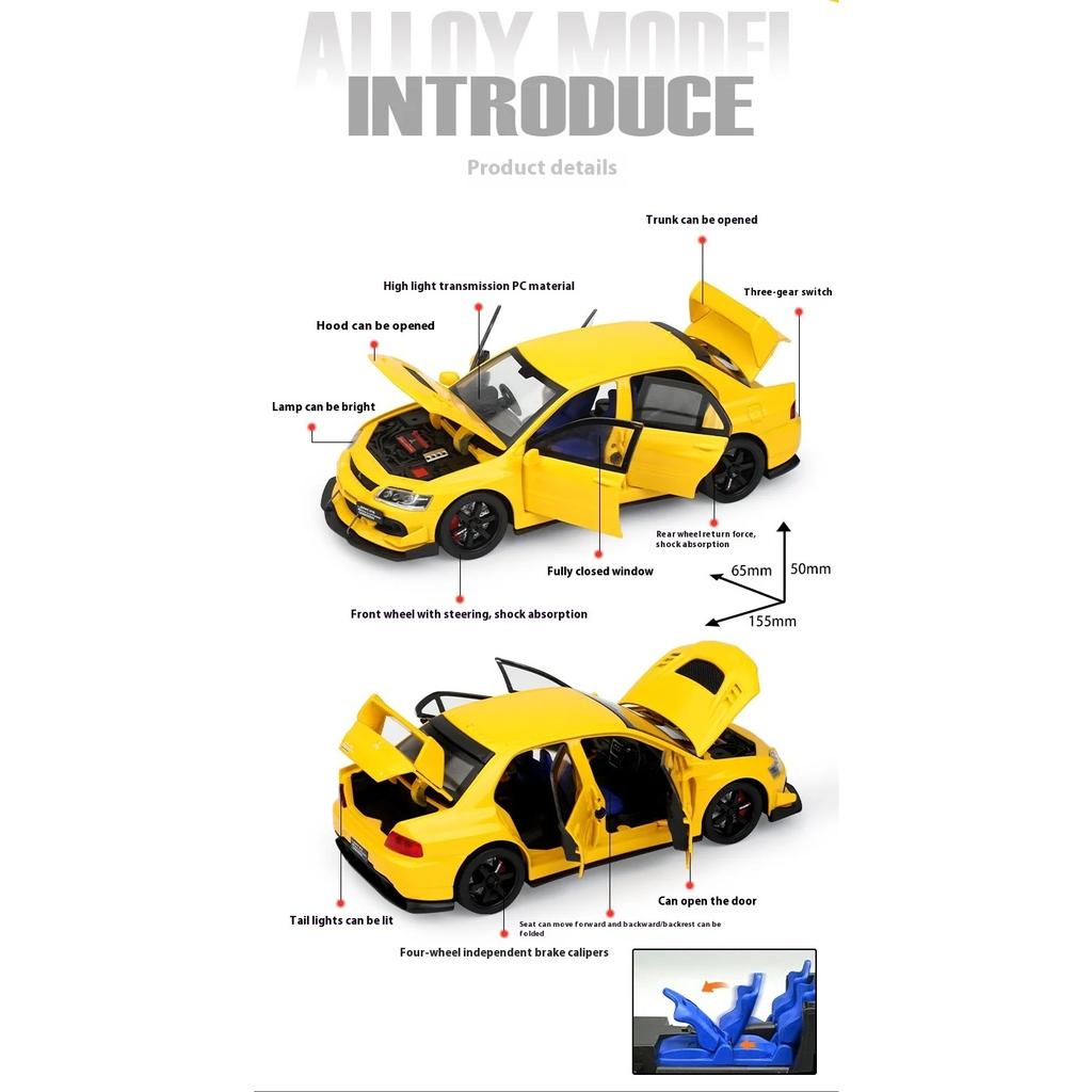 1/32 Mitsubishi Lancer Evolution Девятый Супер Гоночный Металлический Сплав Литой Модель Автомобиля Коллекция Для Улицы Хобби Бутик Подарок Мальчику