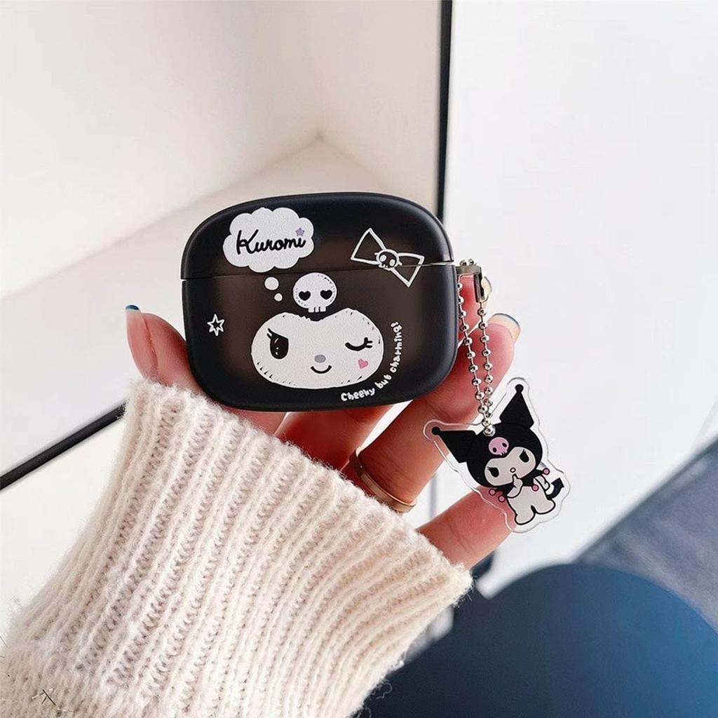 LYLIDIA Kuromi AirPods Pro 2 Совместимый чехол Силиконовый чехол Kuromi Airpods Pro Чехол для AirPods Pro с подвеской Защитный чехол Защита от падений