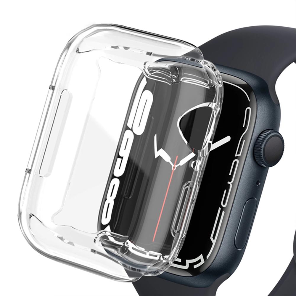 Защитный чехол для Apple Watch 44 мм 40 мм 45 мм 41 мм 42 мм 38 мм TPU Прозрачный защитный корпус iWatch Series 9 8 7 6 5 3 SE Чехол