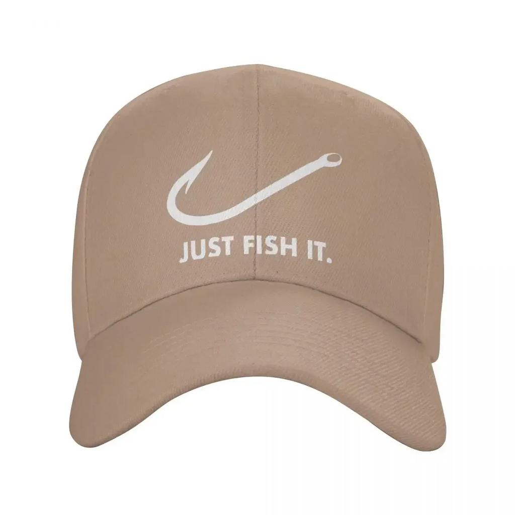 Classic Fishing Just Fish It Baseball Cap for Unisex WoUnisex Breathable FisherUnisex Dad Hat PerforUnisexce Snapback Caps Sun Hats