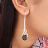 Black Onyx Gemstone 925 Sterling Silver Jewelry Handmade Dangle Earrings 1.76" EE-171-21