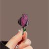 Luxury Crystal Vintage Roses Brooch for Women Shiny Rhinestone Brooches Pin Banquet Wedding Party Charm Jewelry