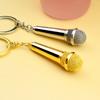 Personalized Microphone Key Ring Fashion Pendent Key Chain Car Key Holder  Funny Singer Gift