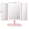 Mirror Pink Hollywood Folding Mirror For Make-Up 22x17cm Led