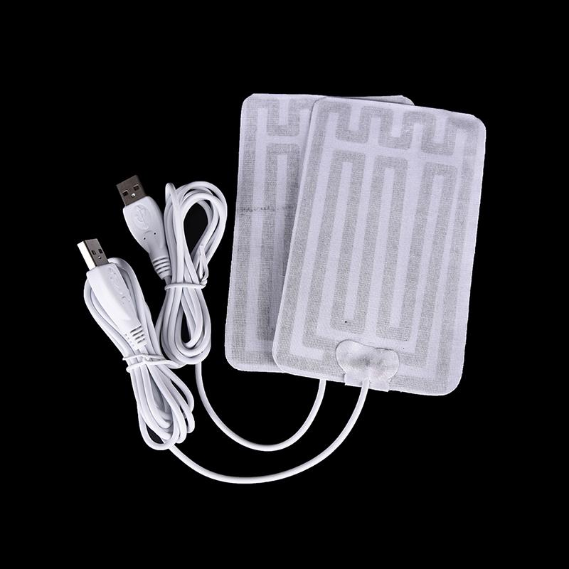 1Pair 5V Winter Warm Gloves Usb Powered Heated Pads Hand Warmer 8*13Cm Pads
