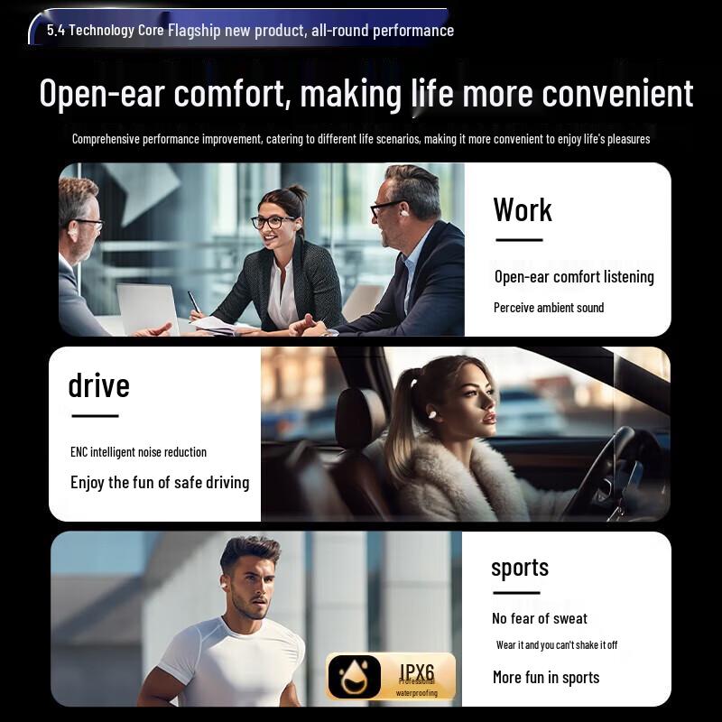 ROCK S Series Ear-Clip TWS Bluetooth Earbuds