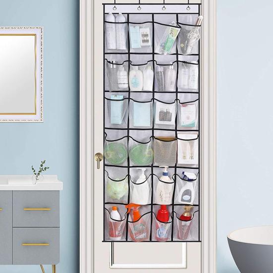 12/24 Grids Shoe Rack Storage Bag Transparent Oxford Cloth PVC Organizer Multi Layer Hand Washable Shoe Holder