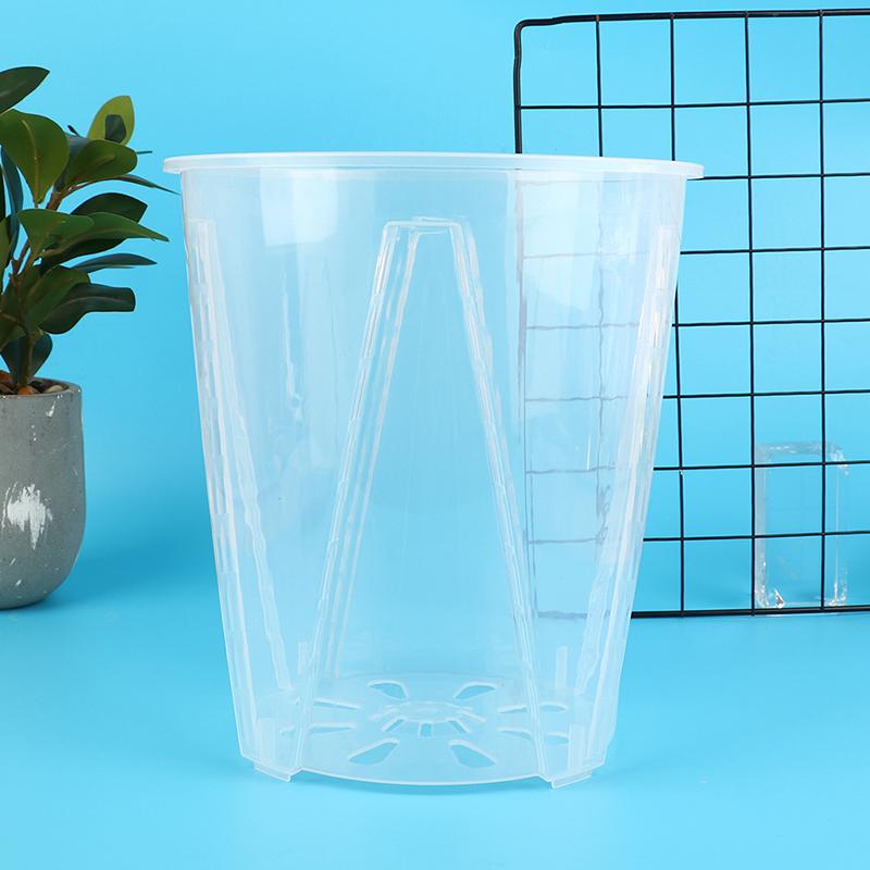Растительный горшок Diy Пластиковый прозрачный цилиндрический держатель для цветов Овощной плантатор