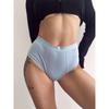 Pure Color Comfortable Cotton Simple Basic Women's Cotton Mid Waist Half Buttocks Large Briefs