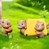 Kids Toy Camping Tiny Brown Bear Statue Resin Mini Animals Scene Model  Home Decoration