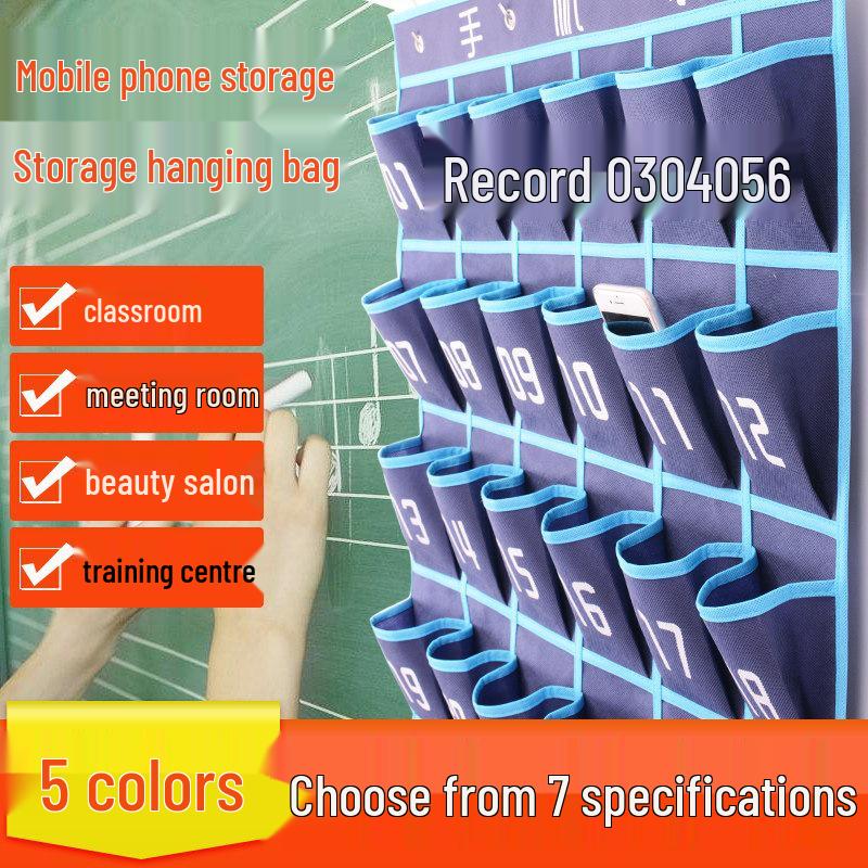 Classroom Wall Phone Storage Bag for Students