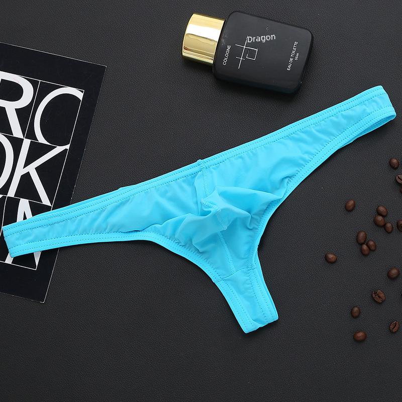 Мужские прозрачные стринги Ice Silk: Дышащее нижнее белье с низкой талией