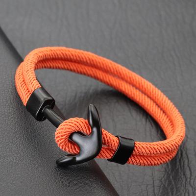 Браслет-якорь для мужчин, модный студенческий темно-синий стиль, простой студенческий модный мужской женский плетеный миланский веревочный браслет для пары