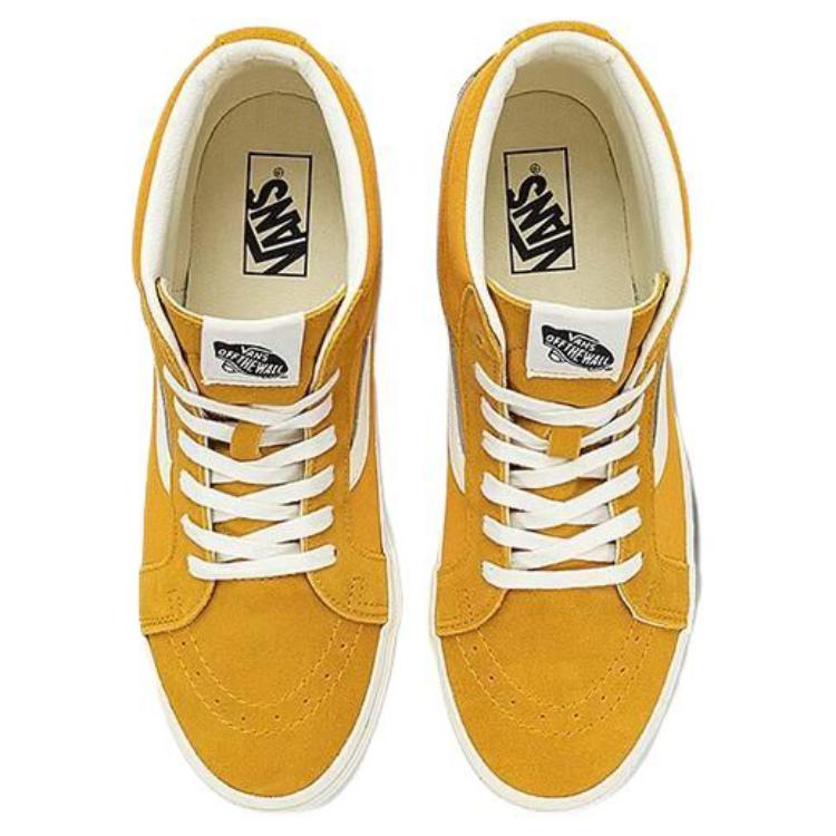 Vans Sk8 Удобная Модная Универсальная Обувь для Скейтборда Средней Высоты Унисекс Обувь для Скейтборда Желтая VN0A391FDVR