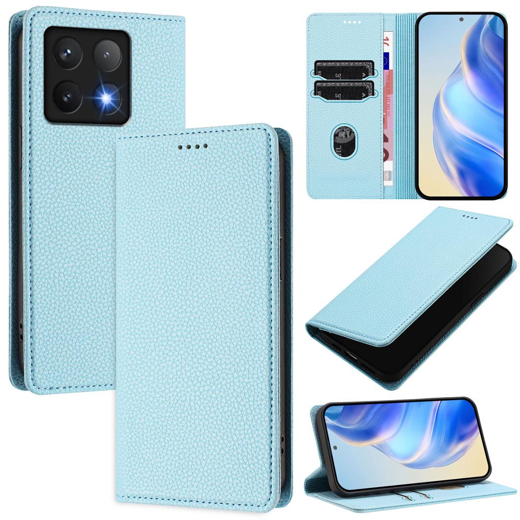 For Xiaomi 14T Wallet Case RFID Blocking Litchi Texture Leather Mobile Cover