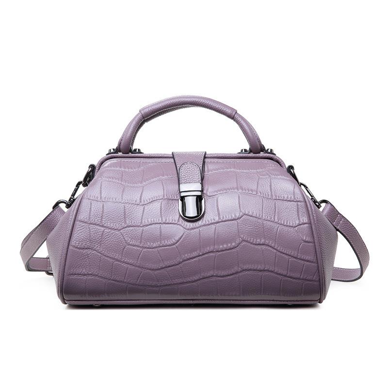 Genuine Leather Women's Stylish Bag Women's One-shoulder Handbag with Top Layer Cowhide Crocodile Crossbody Bag