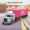 Alloy Semi-Truck Model Toy – American Box Container Truck