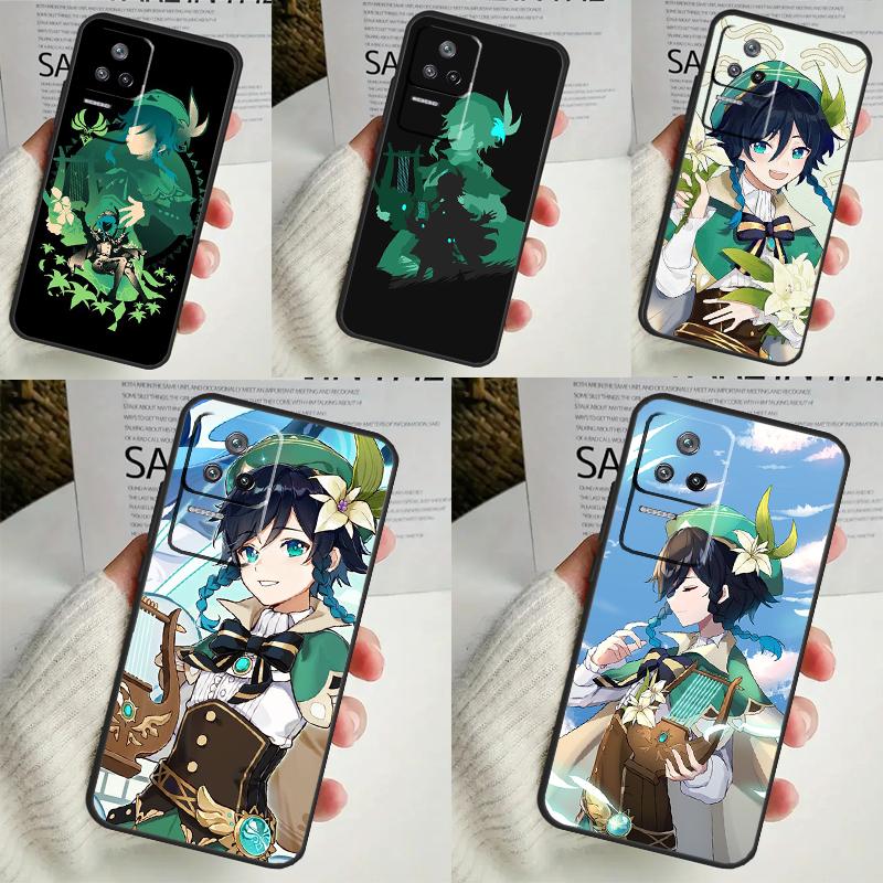 Чехол Genshin Impact Венти для Xiaomi 13 14 Ultra 11T 12T 13T Pro 12 Lite POCO X6 M6 Pro X3 X4 X5 M5s F3 F5