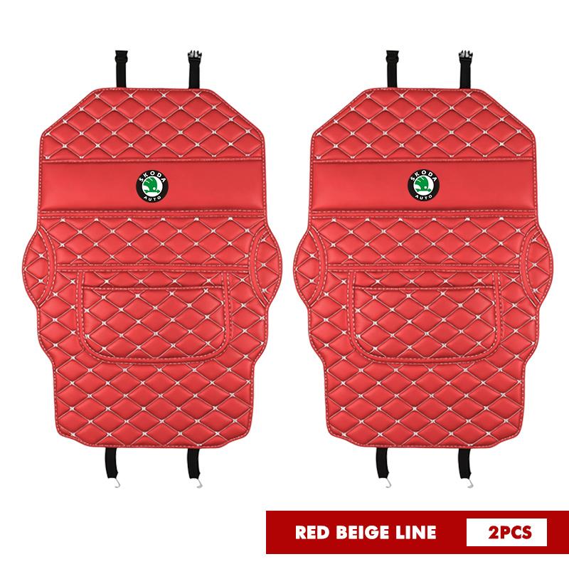 BYQ3  For Skoda Car Anti-Kick Pad Seat Back Protector Cover Auto Accessories Fabia Kamiq Superb Scala Enyaq-iV MK3 VisionS Yeti