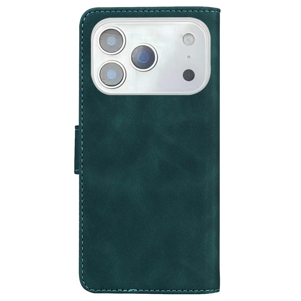 For iPhone 17 Pro Max Case Solid Color Leather Wallet Phone Cover