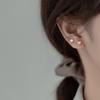 1 Pair Medical Stainless Steel Crystal Zircon Heart Ear Studs Earrings For Women/Men Helix Tragus Cartilage Piercing Jewelry