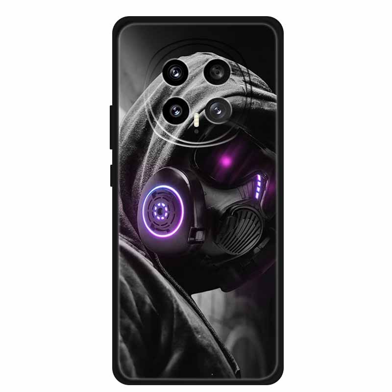 Защитный чехол для мобильного телефона For Honor Magic8 5G, с цветочным рисунком, мягкий, черный силикон, задняя крышка для Honor Magic 8 2025, чехол Funda