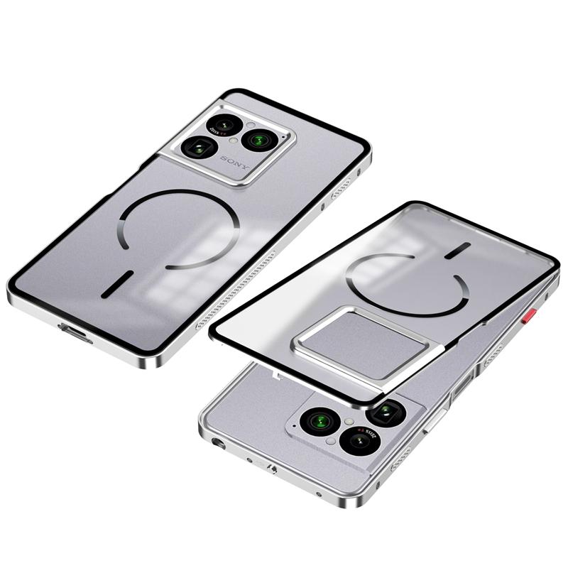 Магнитный чехол для Sony Xperia 1 VIII Чехол для MagSafe Алюминиевый сплав Металлическая рамка Матовая Прозрачная акриловая крышка