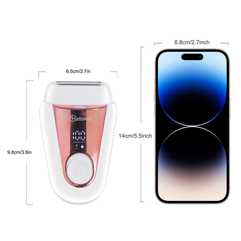 Hatteker Эпилятор Устройство для удаления волосЭлектрический эпилятор для женщинРуки, ногиПодмышки, бикиниБритва, триммер для удаления волос