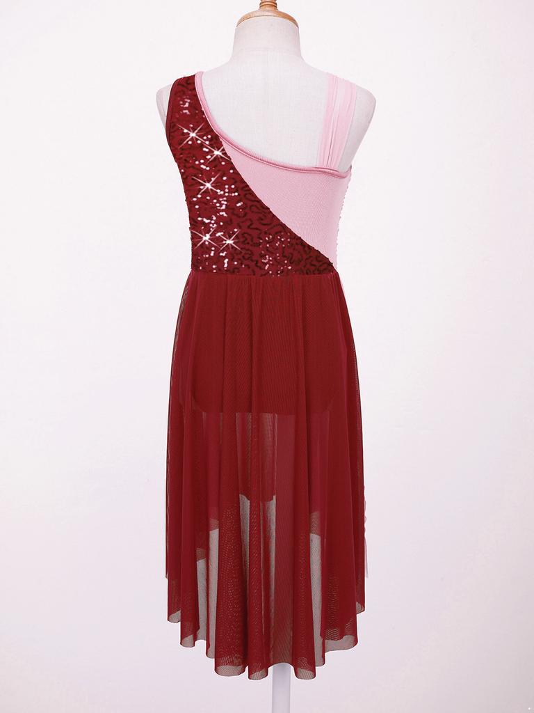 Детское лирическое танцевальное платье для девочек, балетное гимнастическое трико, современное танцевальное платье для выступлений