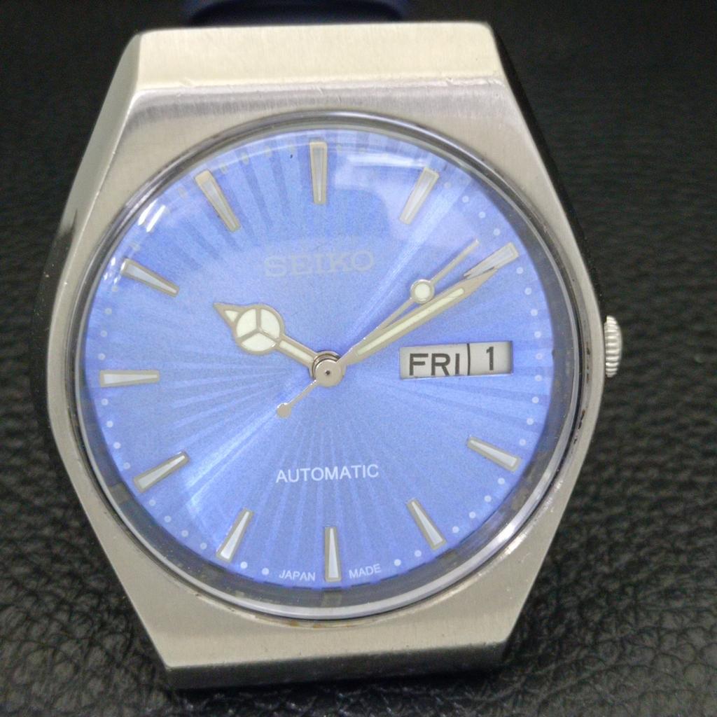 ВИНТАЖНЫЕ МУЖСКИЕ АВТОМАТИЧЕСКИЕ ЧАСЫ SEIKO 6309A ЯПОНИЯ СИНЕГО ЦВЕТА ЦИФЕРБЛАТА a701502-5