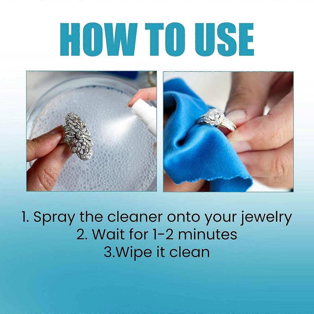 Limited time!!Jue-Fish Jewelry Spray Cleaner For Gold Necklaces And Jewelry, Stain Removal And Anti-Oxidation Cleaner