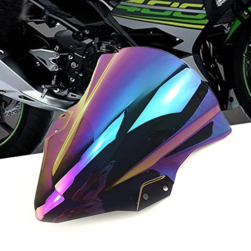 YUANYE Мотоциклетное ветровое стекло с двойным изгибом для Ninja 400/250 (2018-2019) (дым)