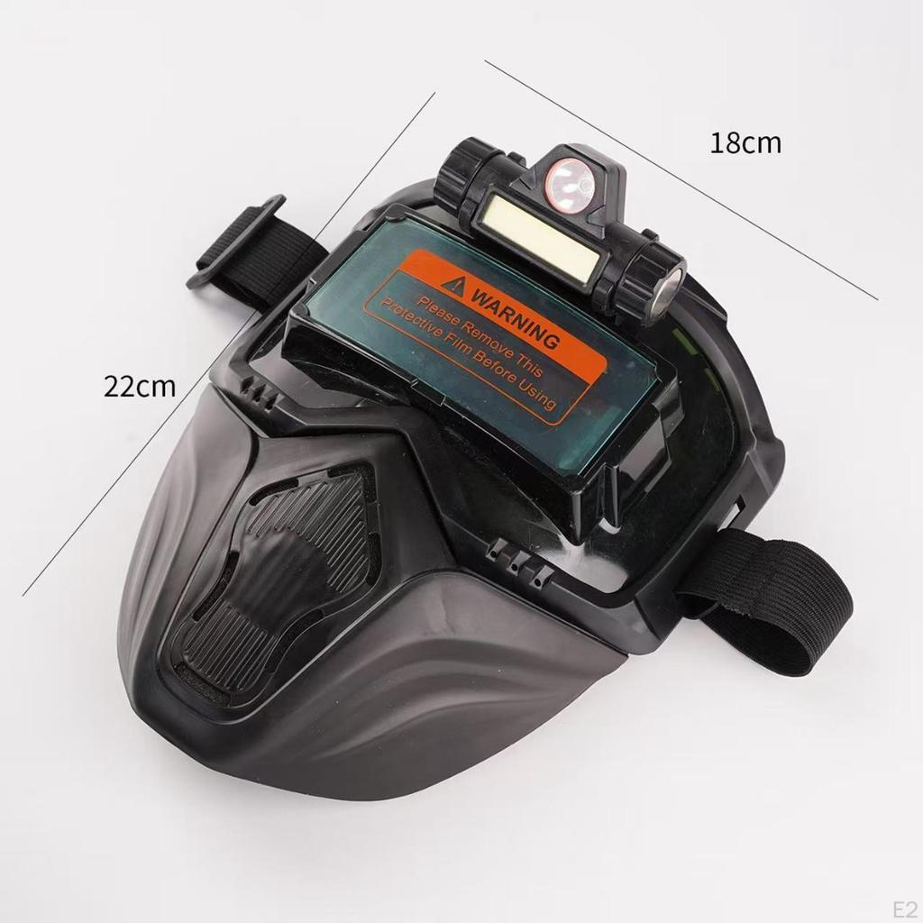 Auto Darkening Welding Face Cover Hood Lightweight Removable Weld High Performance Welder