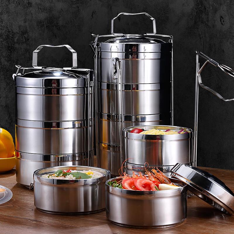 Portable 304 Stainless Steel Multi-Layer Thermal Lunch Box