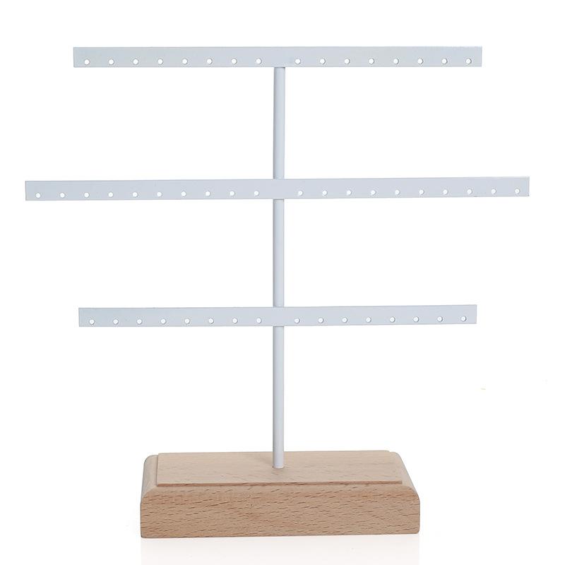 Модные серьги с 52 отверстиями, подставка для ожерелья, браслета, серьги-гвоздики, держатель для хранения ювелирных изделий с основанием