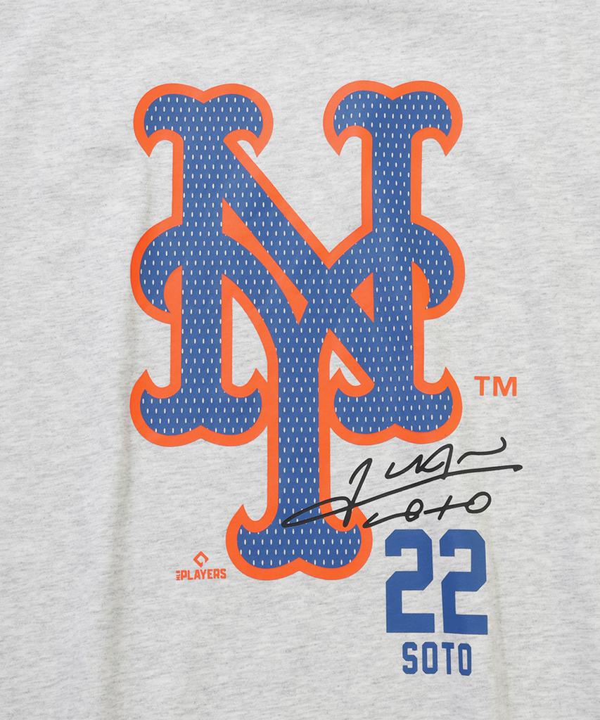 NEW ERA Mlb New York Mets Player Signature T-Shirt Heather Grey