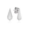 Glimmer Dew White Silver Earrings Teesvw08039M