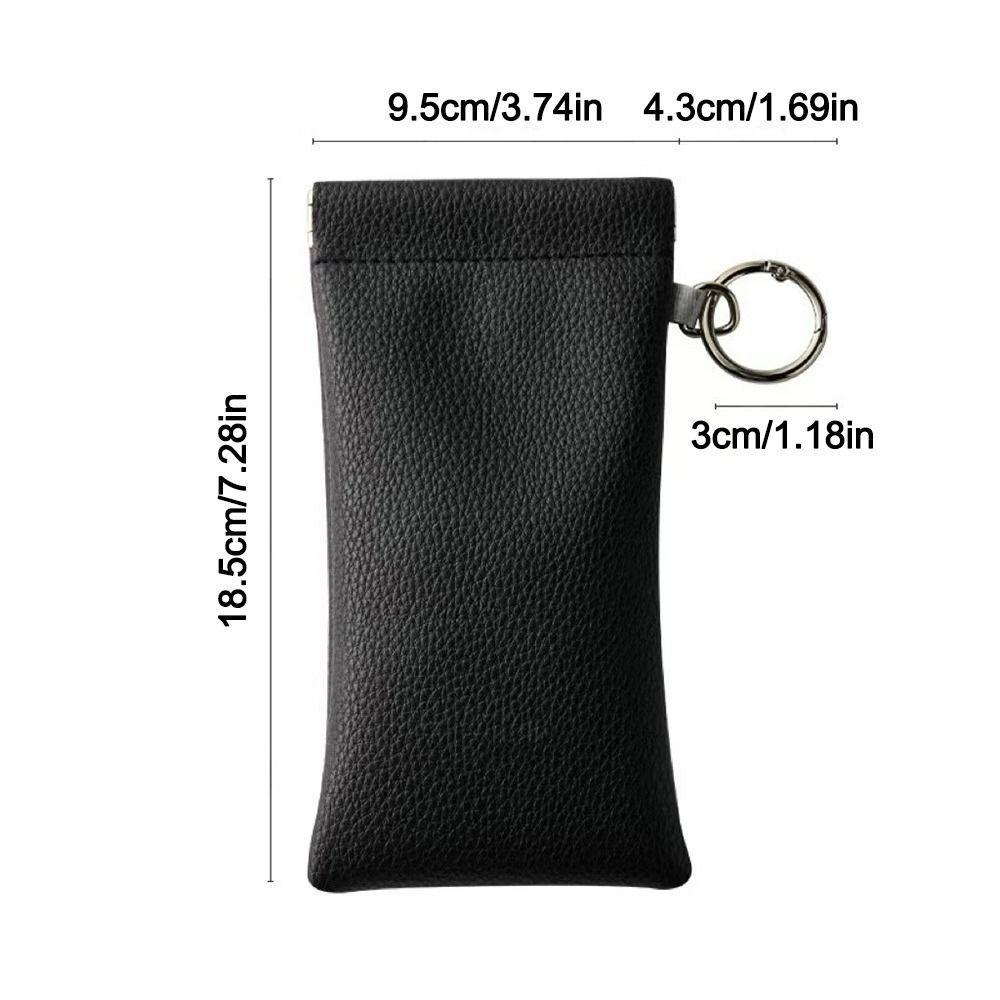 PU Leather Glasses Protective Case Dustproof Eyewear Pouch Portable Glasses Storage Bag Travel Use