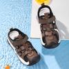 Summer boys' closed-toe sandals, non-slip, soft-soled beach shoes, breathable, with Velcro straps, for older children, children's sports shoes