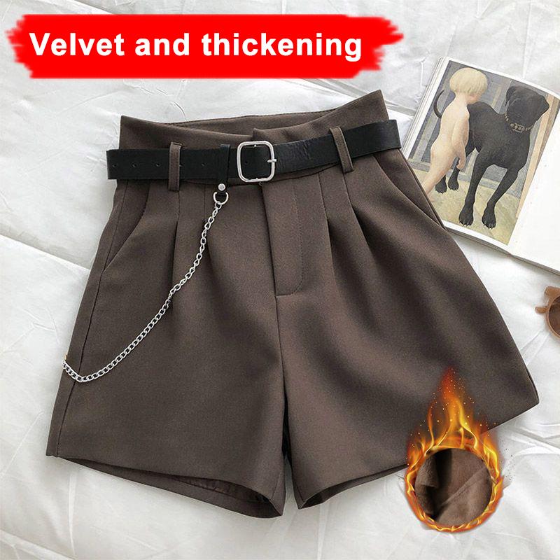 Повседневные удобные элегантные шорты с поясом. Женские тонкие широкие шорты трапециевидной формы.