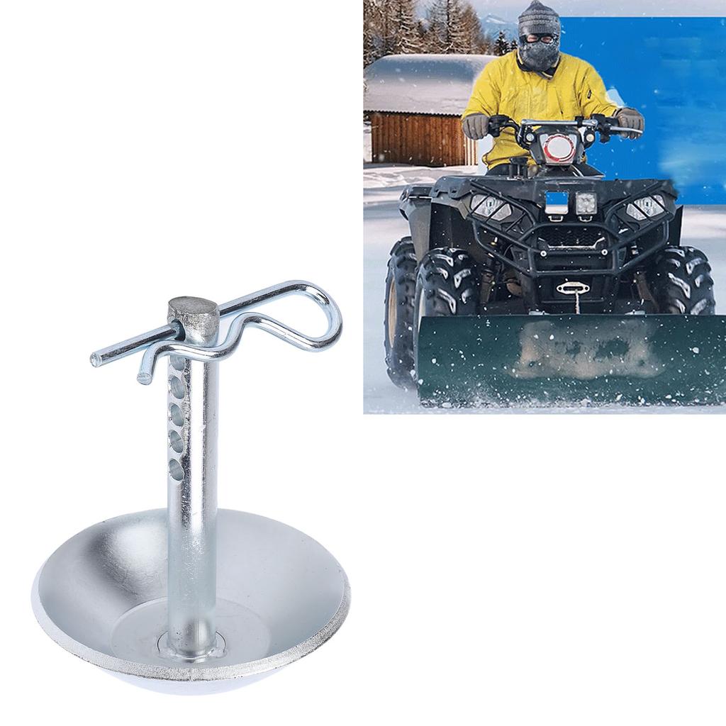 Set of 2 Snow Plow Blades Skid Shoes, Stainless Steel Snow Plow Shoes with Pins and Washers Height Snow Plow Skid Shoes for NaPolarisATV U